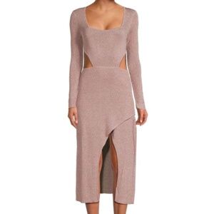 Misa Los Angeles Minka Cutout Knit Dress Rosegold